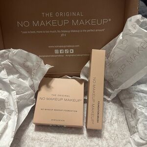 No makeup makeup. Light medium and brush